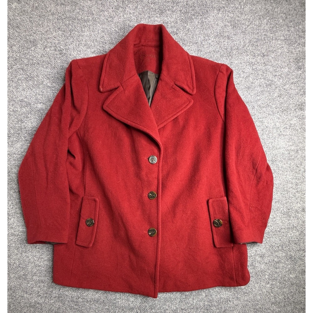 Calvin‎ Klein Women Red Coat Jacket Size 2XL